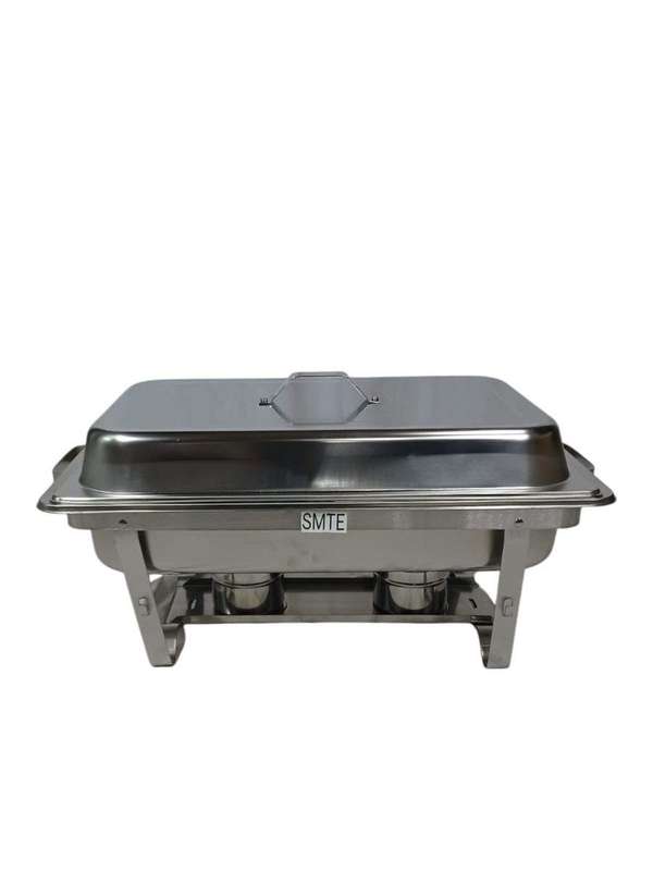 SMTE Super Chef Chafing Dish - 16 Litre Stainless Steel with Double Burner with keychain