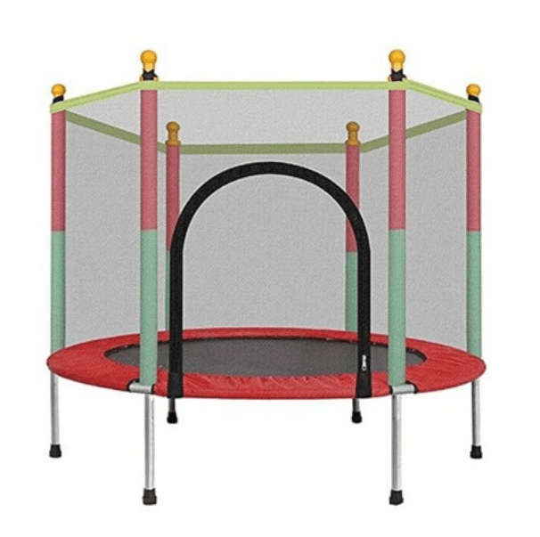 SMTE Indoor/Outdoor Mini Trampoline - Red with keychain