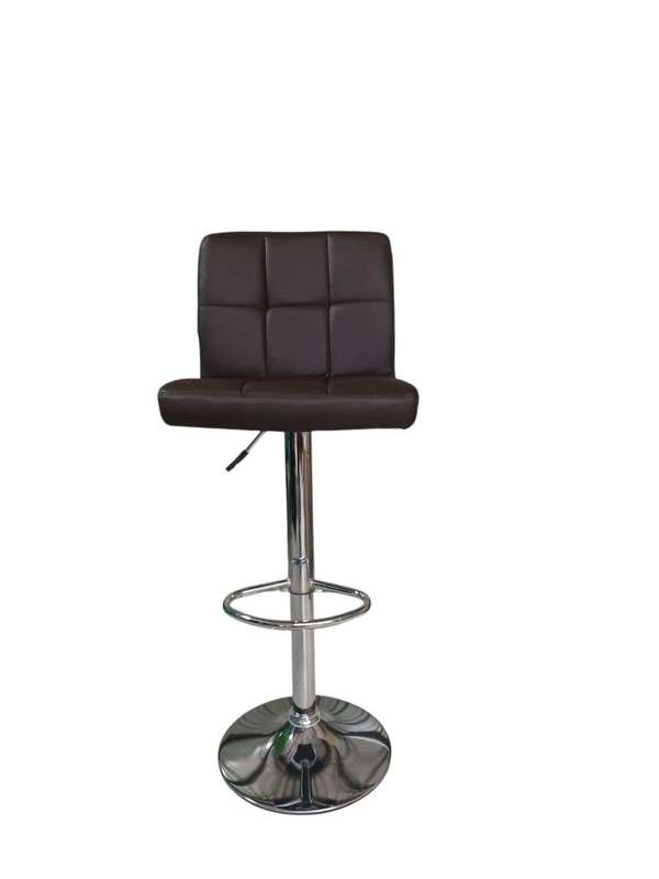 SMTE - 628 Adjustable Bar Stool - Brown PU Leather with Chrome Base with keychain