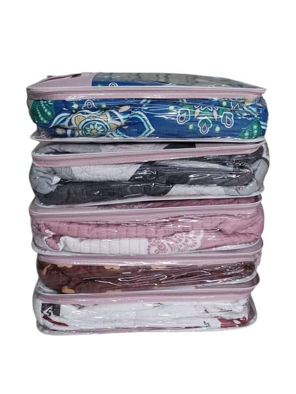 SMTE 5-Piece Bedspread Quilt Set - Pack of 5 Assorted with keychain