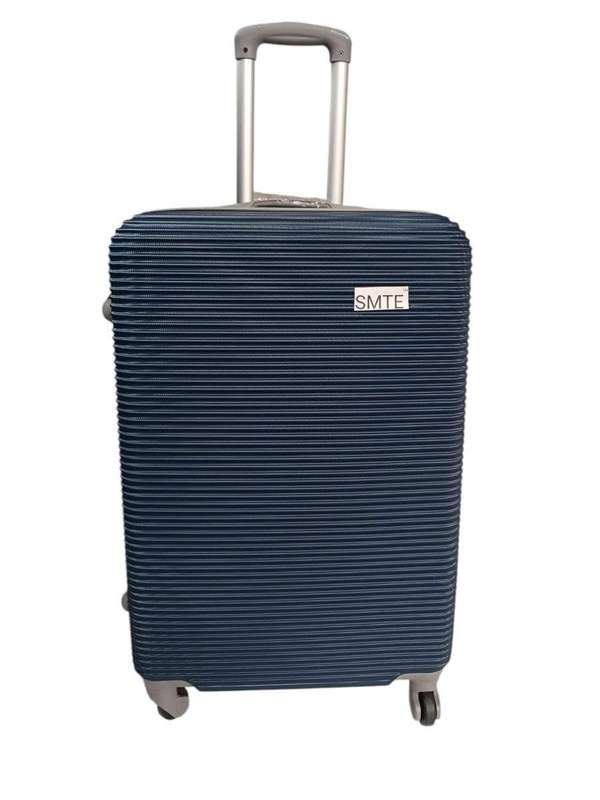 SMTE 22-Inch ABS Hard Shell Suitcase - Dark Blue with keychain