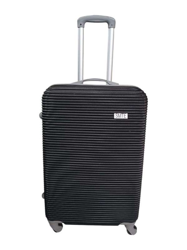 SMTE 26 Inch Hard Shell Trolley Case - Black with keychain
