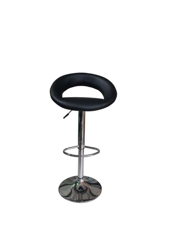 SMTE - 650 Adjustable Bar Stool - Black PU Leather with keychain