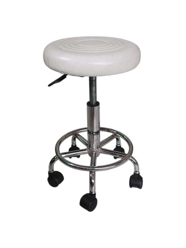 SMTE - 705 Adjustable Drafting Stool - White with keychain