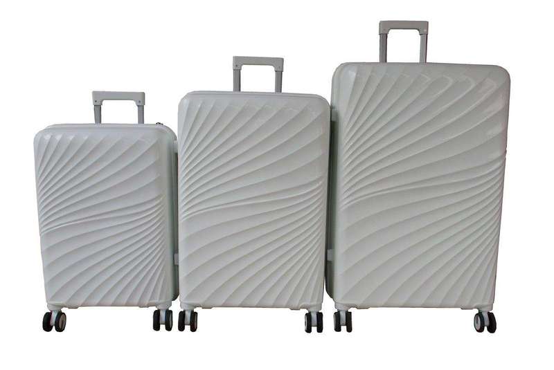 SMTE Unbreakable Premium 3-Piece PP Luggage Set - TSA Lock, Spinner Wheels with keychain