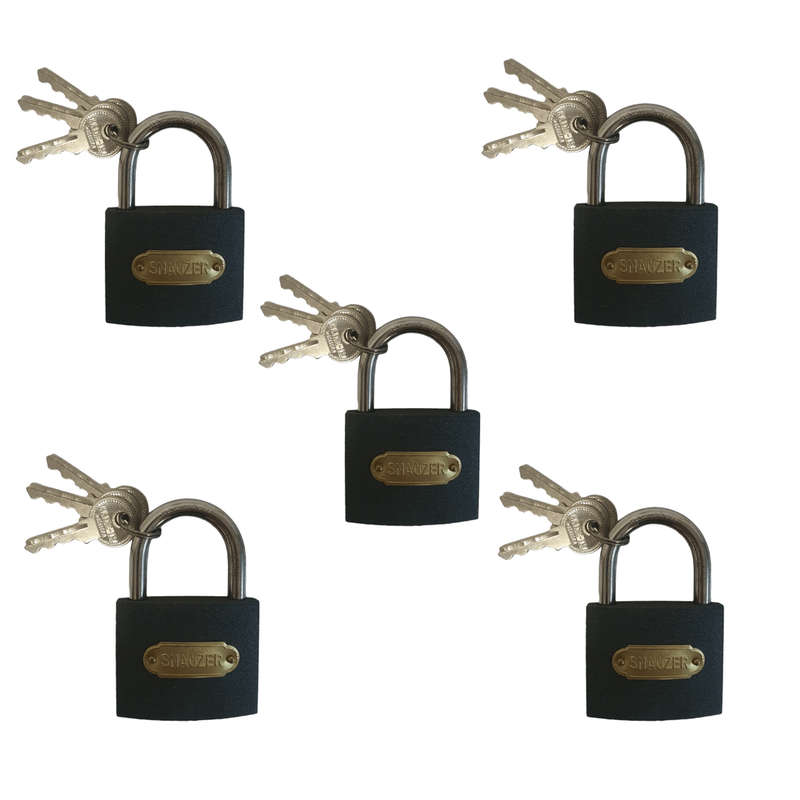 SMTE 5 x Security Lock Iron Shackle 60mm with keychain