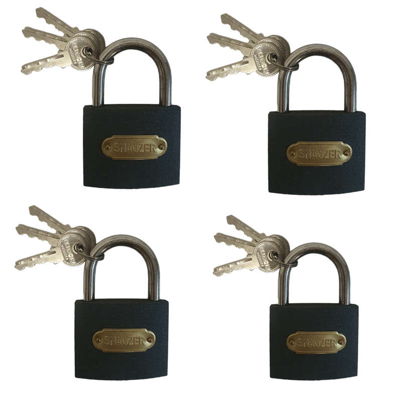 SMTE 4 x Security Lock Iron Shackle 60mm with keychain