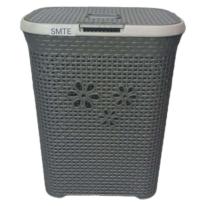 SMTE FreshFold: Laundry Basket set of 3 - Grey with keychain