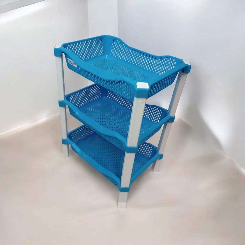 SMTE- 3-Tier Organizer Rack - Blue with keychain