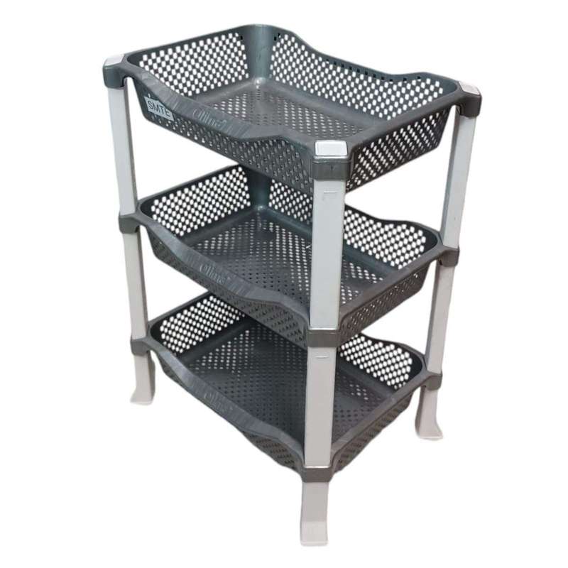 SMTE- 3-Tier Organizer Rack - Grey with keychain