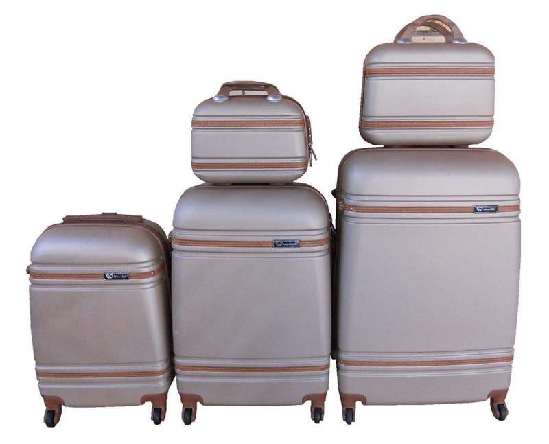 SMTE 5-Piece ABS Hardshell Luggage Set - Durable, Lightweight, Spinner Wheels. with keychain