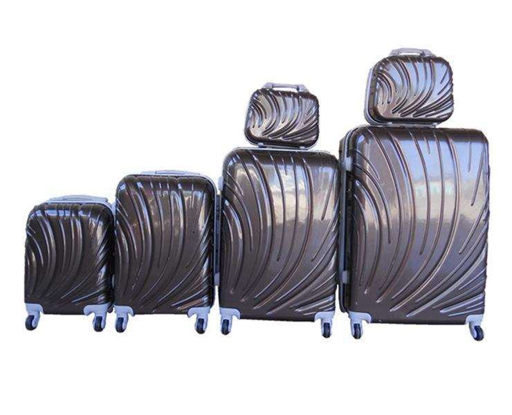 SMTE 6 Suitcases Travel Trolley Luggage Set - Brown with keychain