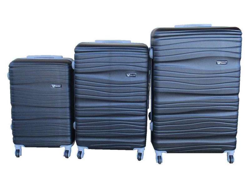 SMTE Black Hardshell Luggage-360 Spinner Wheels-Lightweight,Scratch-Resistant with keychain