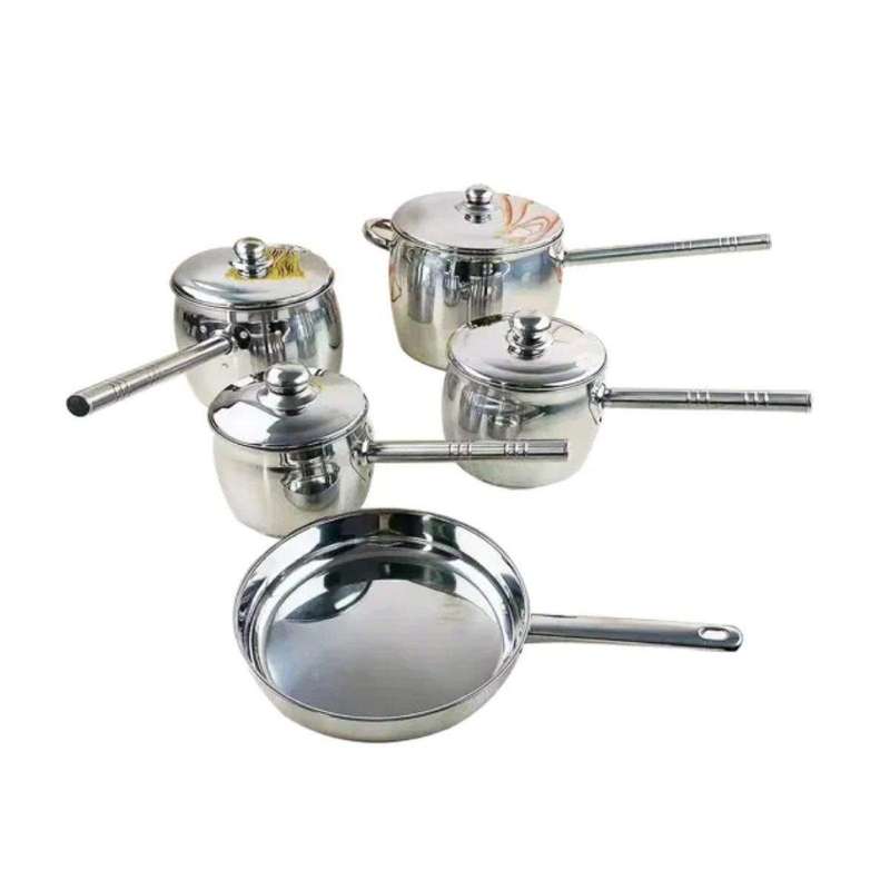 SMTE Afrihome Silver Stainless Steel Stainless Steel Cookware Set with keychain