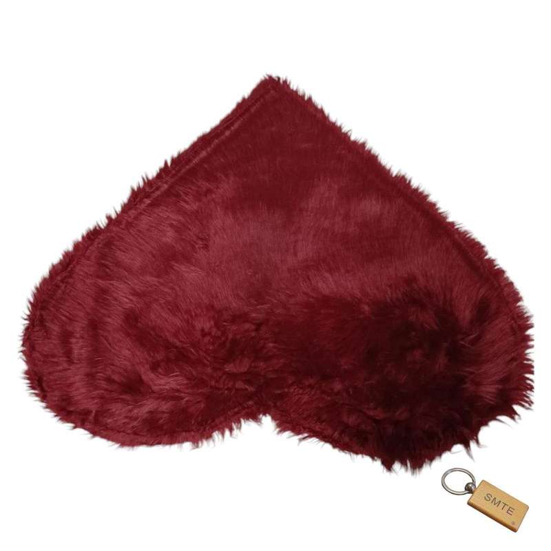 SMTE Fluffy Runner Carpet -Soft, Plush, and Stylish Floor Covering - Maroon with keychain