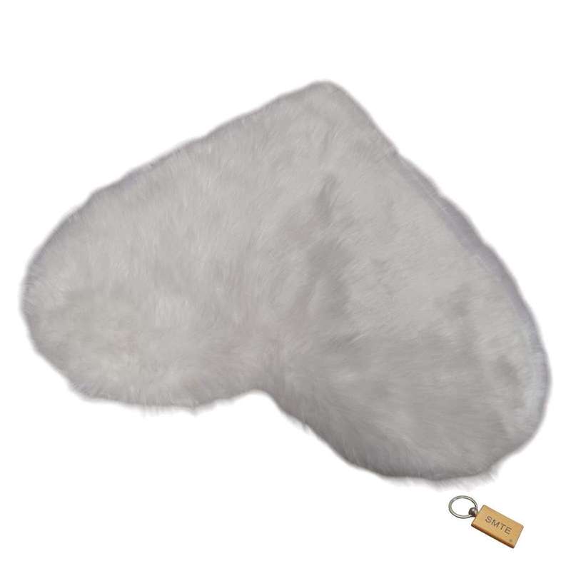 SMTE Fluffy Runner Carpet -Soft, Plush, and Stylish Floor Covering - White with keychain