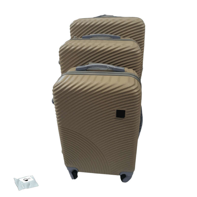 SMTE Quality Hard Outer Shell Wave LP01x? and Tieback - 3 Piece Set - Beige with keychain