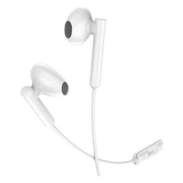 SMTE Hoco M64 Wired Earphones with Mic White with keychain
