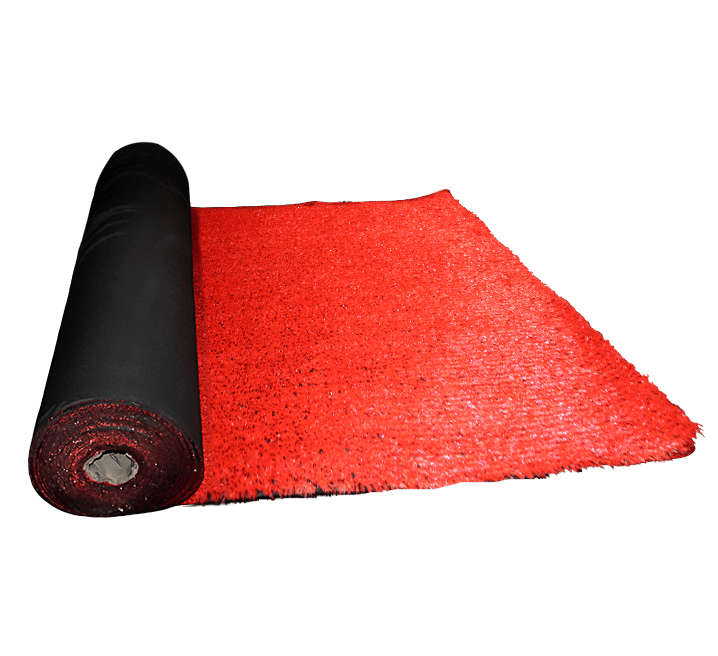 SMTE - Quality Red 13mm Artificial Multi-Purpose Grass - 1000 cm with keychain