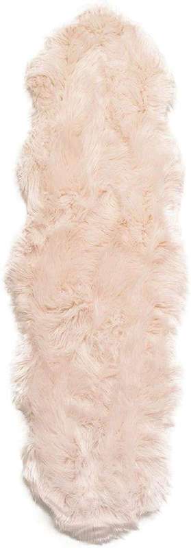 SMTE Soft Fur Rug Runner - Pink with keychain