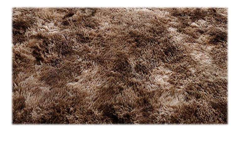 SMTE Brown Beige Classic fluffy rug with keychain
