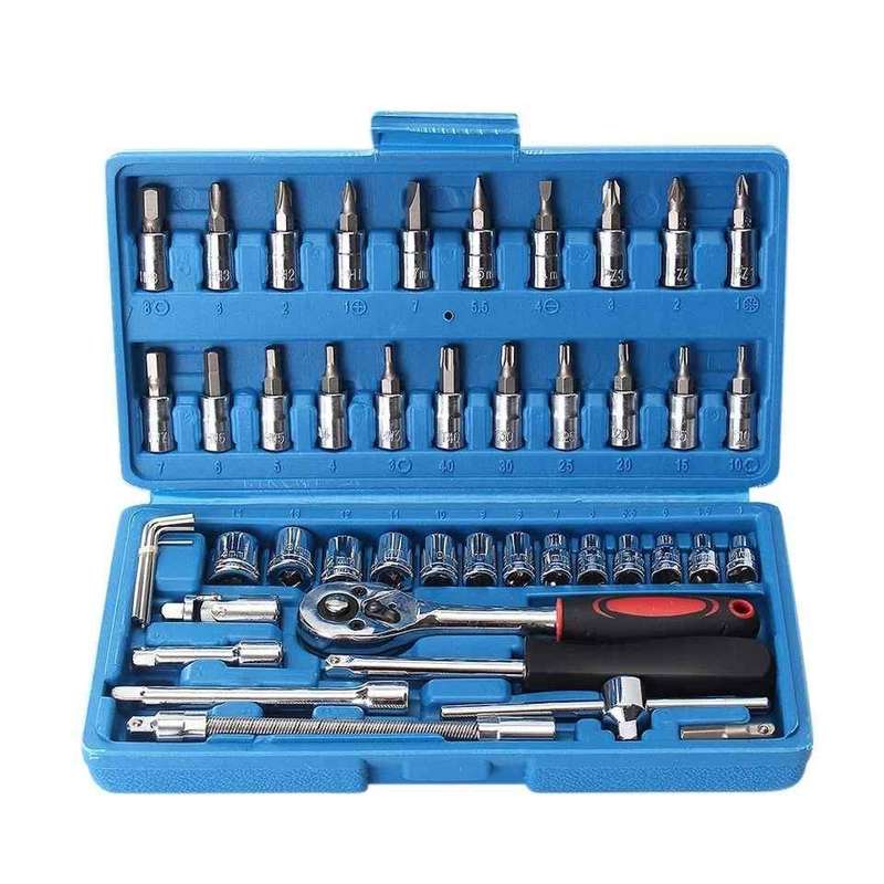 SMTE 46 Piece 1/4" Socket Set with keychain
