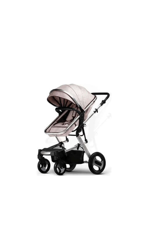 SMTE Alloy Baby Stroller - Pink with keychain