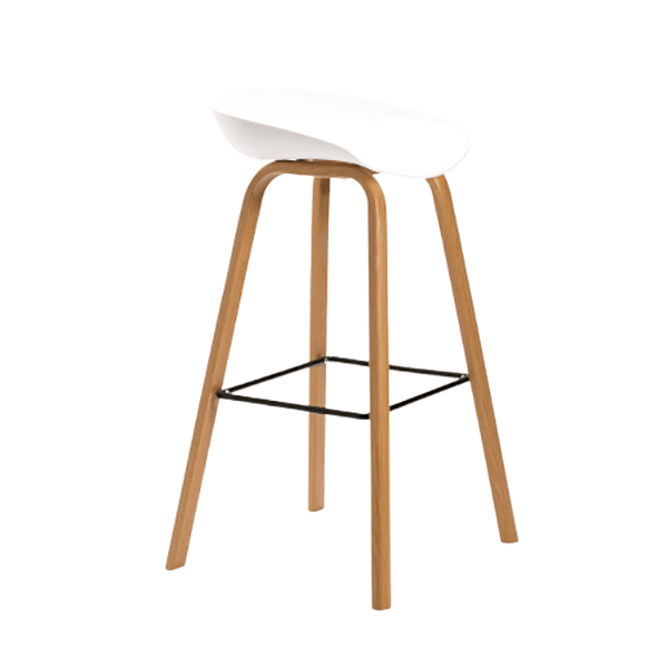 SMTE Vegas Luxury Barstool - White with keychain