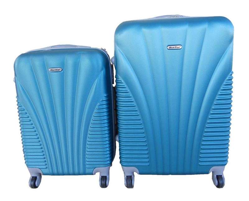 SMTE 2 Piece Luggage Set - Green with keychain