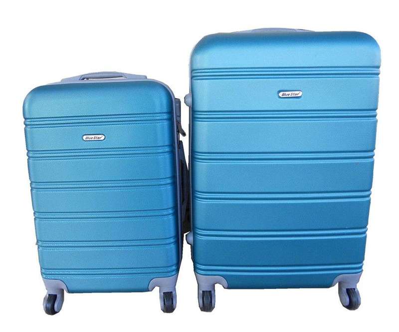 SMTE 2 Piece Premium Luggage Set - Apple Green with keychain