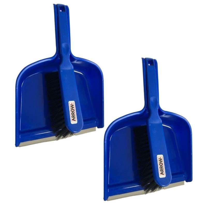 SMTE Dust Pan and Brush Set - 2 Pack with keychain