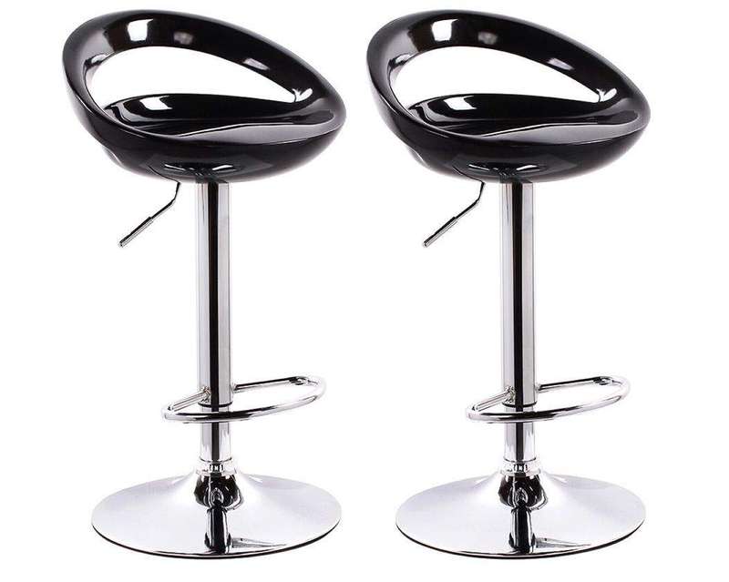 SMTE Bar Stools - Set of 2 (Black) with keychain