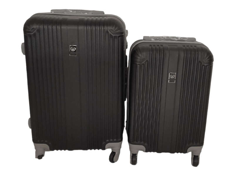 SMTE -Quad Wheel Quality Travel Ware 2 Piece - ALIN - Black with keychain