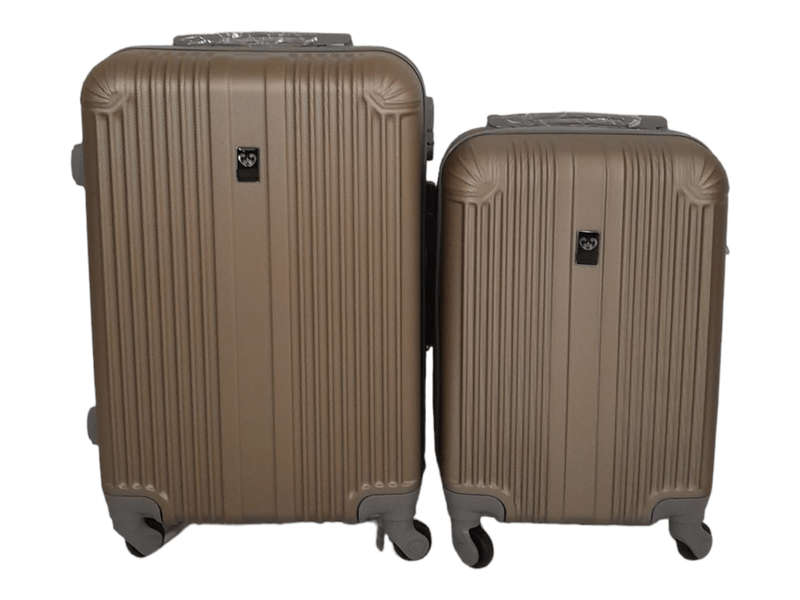 SMTE -Quad Wheel Quality Travel Ware 2 Piece - ALIN - Gold with keychain