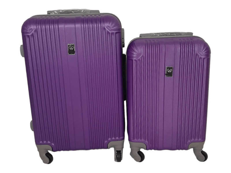 SMTE -Quad Wheel Quality Travel Ware 2 Piece - ALIN - Purple with keychain