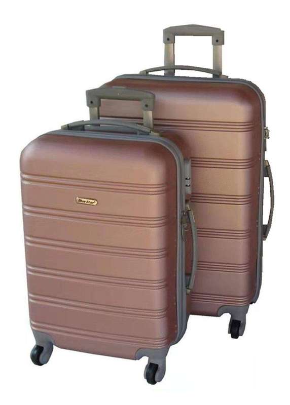 SMTE 2 Piece Premium Luggage Set - Rose Gold with keychain