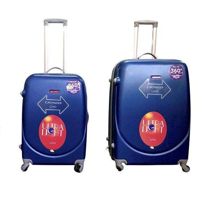 SMTE 2 Piece Premium Luggage Set - Blue with keychain