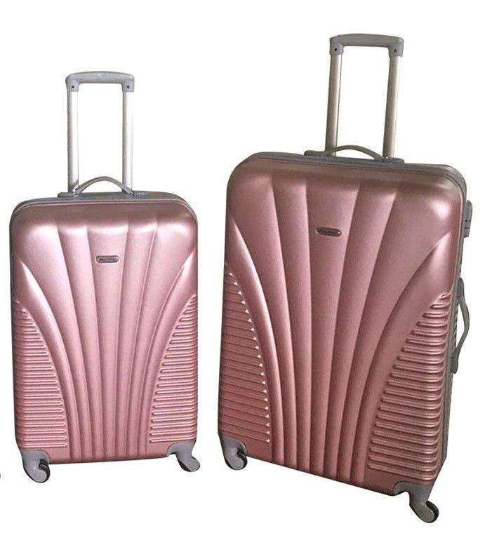 SMTE 2 Piece Blue Star Luggage Set - Rose Gold with keychain