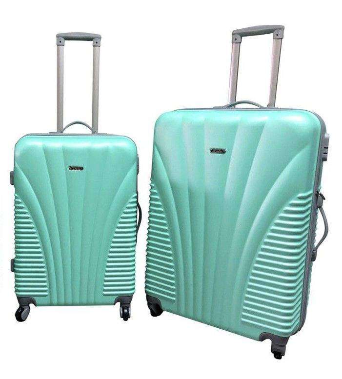 SMTE 2 Piece Blue Star Luggage Set - Applegreen with keychain