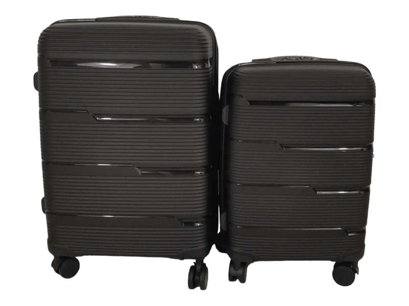 SMTE- Acesa Hard Shell Elite Suitcase Set 2 Piece - Black with keychain