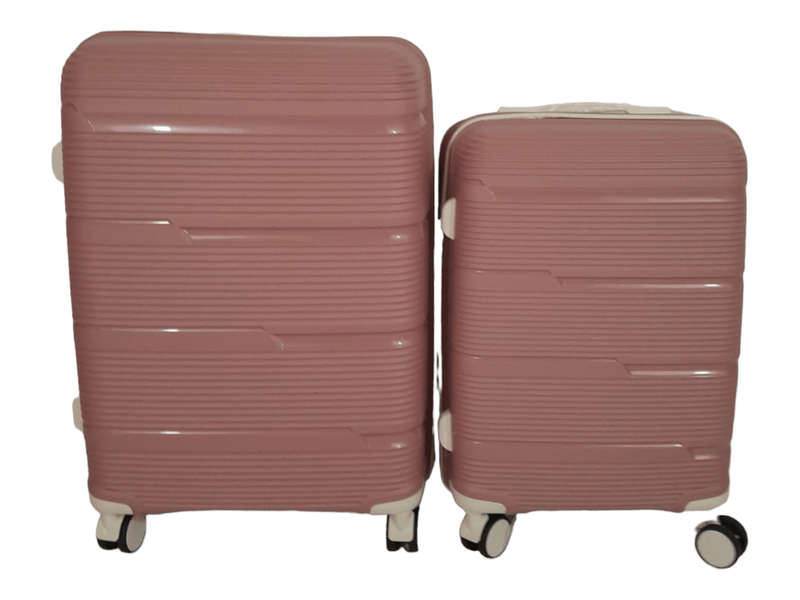 SMTE- Acesa Hard Shell Elite Suitcase Set 2 Piece - Gold with keychain