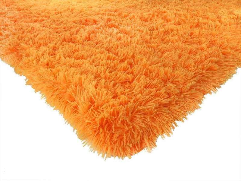 SMTE Light fluffy shaggy Rug/Carpet - Tan-beige with keychain