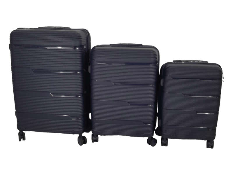 SMTE-Acesa Hard Shell Elite Suitcase Set 3 Piece - Blue with keychain