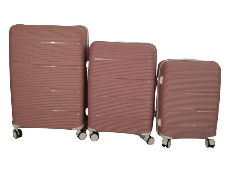 SMTE-Acesa Hard Shell Elite Suitcase Set 3 Piece - Gold with keychain