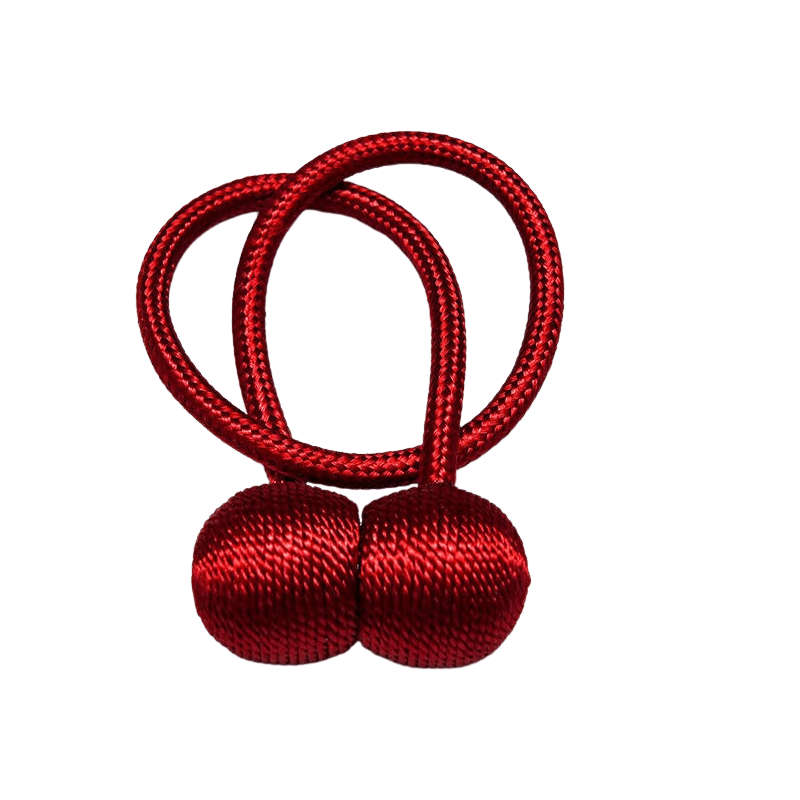 SMTE Magnetic 2pc Curtain Tieback - Ball - Red with keychain