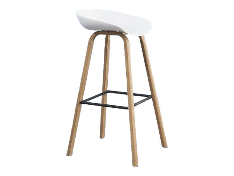 SMTE - 696H Bar Stool - White with keychain