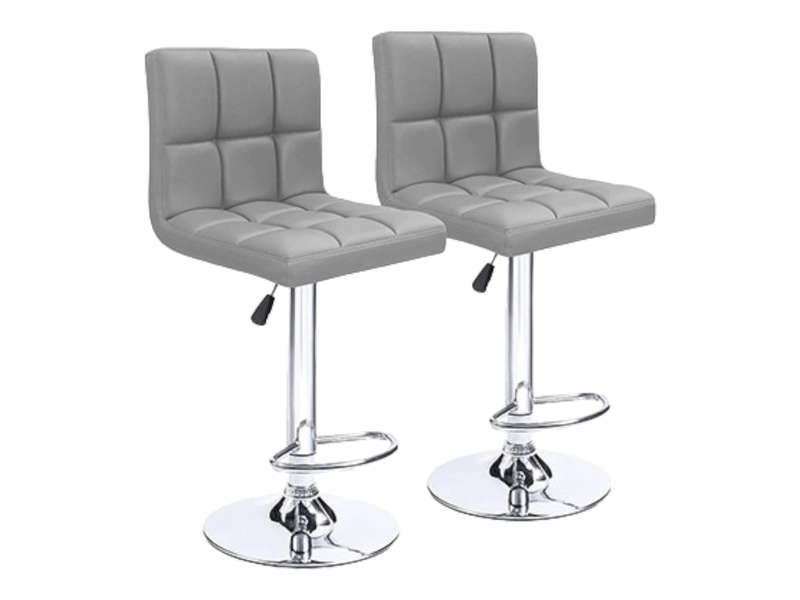 Smte-Bar Stool Set of 2 - 628 - Silver with keychain
