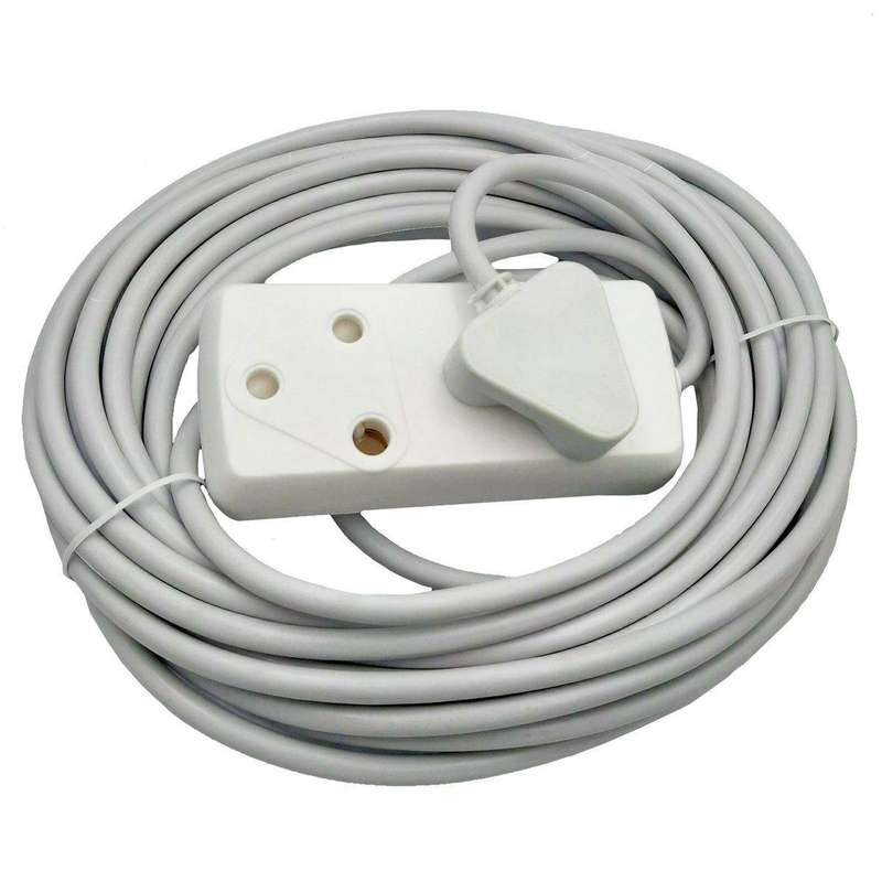SMTE United Electrical - 10m Extension Cord With Two-Way Multi-Plug Lead with keychain