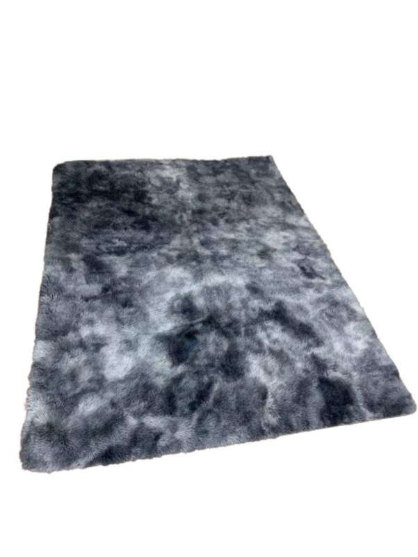SMTE Shaggy Carpet Dark Blue Rainbow 150cm x 200cm with keychain
