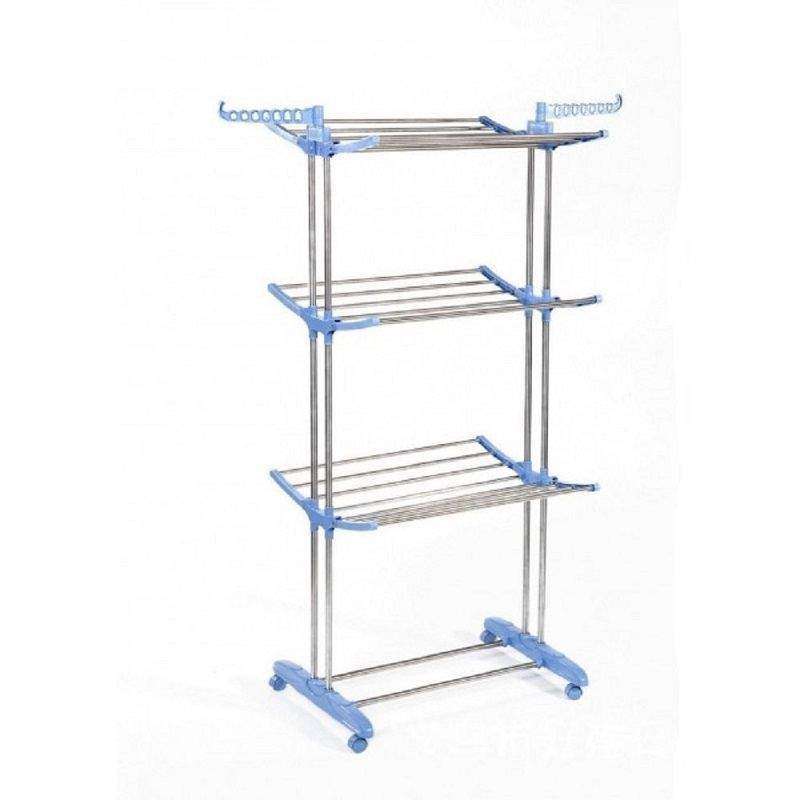 SMTE GB Three Layer Clothes Rack - Folding Design with keychain
